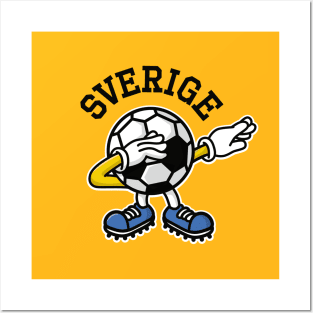 Sverige Sweden dab dabbing soccer football Posters and Art